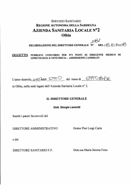 ammissione candidati ginecologia e ostetricia
