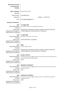 Nome / Cognome GIANLUIGI SALVUCCI Telefono(i) Cellulare