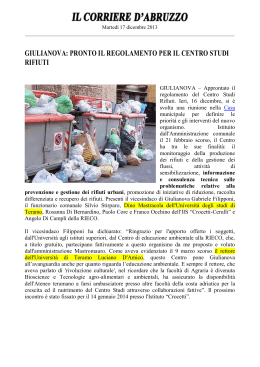 giulianova: pronto il regolamento per il centro studi rifiuti
