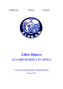 Libro bianco - LE GARE DI PESCA IN APNEA