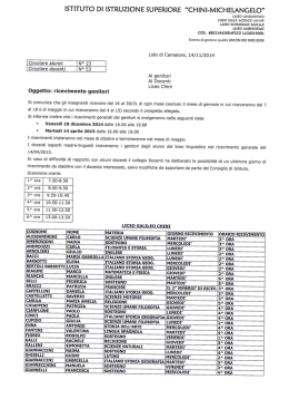 istituto di istruzione superiore &ldquo;chini-michelangelo&rdquo;