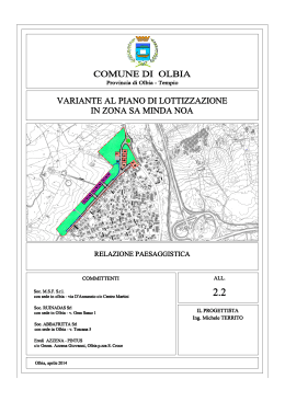 copertina allegato 2.2-model - Comune di Olbia, Servizi On Line