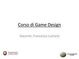 Corso di Game Design - Gamification Lab Sapienza