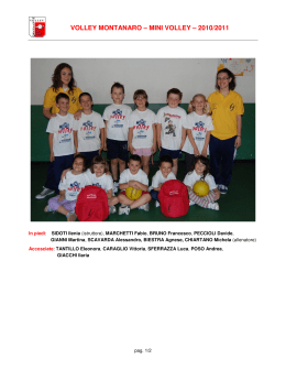 VOLLEY MONTANARO &ndash; MINI VOLLEY &ndash; 2010/2011