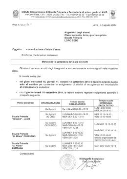 Apri allegato - Istituto Comprensivo di Lavis