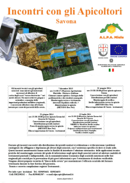 Incontri con gli Apicoltori