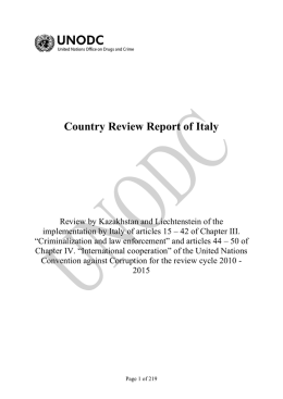 Italy - United Nations Office on Drugs and Crime