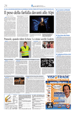 Il peso della farfalla davanti alle Alpi