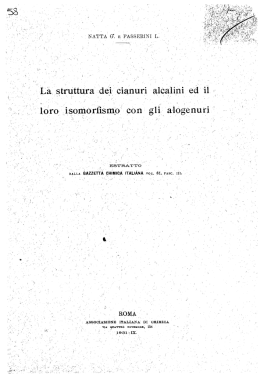 La struttura dei cianuri alcalini ed il loro isoformismo con gli alogenuri