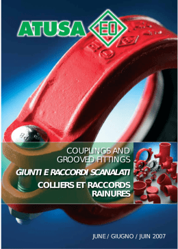 couplings and grooved fittings giunti e raccordi scanalati colliers et