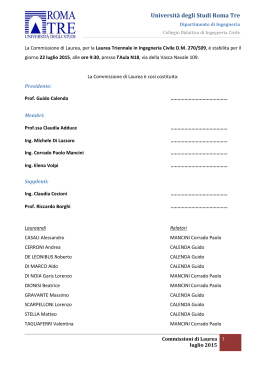 Universit&agrave; degli Studi Roma Tre - Collegio Didattico di Ingegneria