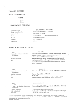 curriculum - Azienda Ospedaliera di Padova