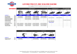 LISTINO PREZZI 2011 SCALVINI RACING
