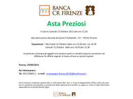 Asta Preziosi - Banca CR Firenze