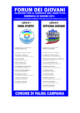 Elenco liste e candidati - Comune di Palma Campania