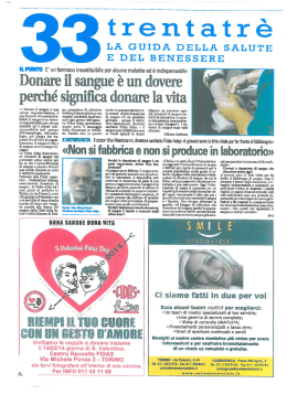 Donare ilsangne è un dovere