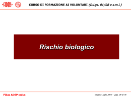 CORSO DI FORMAZIONE AI VOLONTARI (D.Lgs