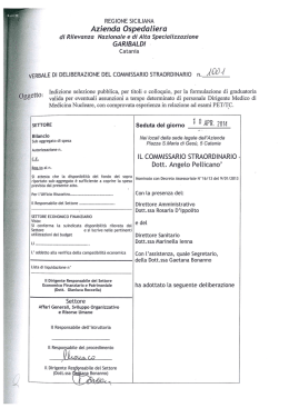 Delibera Indizione Selezione