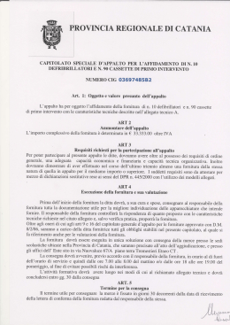 capitolato speciale d`appalto - Provincia Regionale di Catania