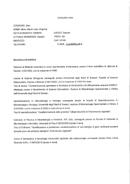 Curriculum vitae COGNOME: Diaz