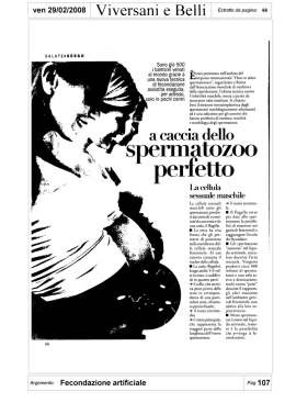 A caccia dello spermatozoo perfetto