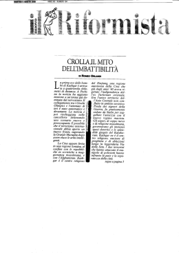 Il Riformista - 05 agosto 2008
