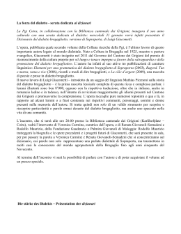 La forza del dialetto - serata dedicata al diziunari La Pgi Coira, in