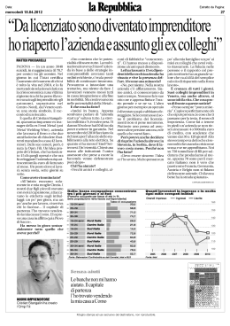 Da licenziato sono diventato imprenditore ho riaperto l`azienda e
