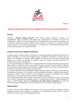 Progetto - DSU Toscana