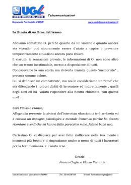 Intervista a O. &ndash; Un EROE del lavoro