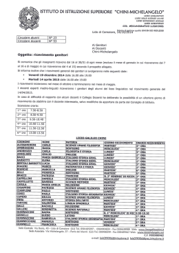 istituto di istruzione superiore &ldquo;chini-michelangelo&rdquo;