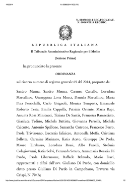 N. 00069/2014 REG.RIC.