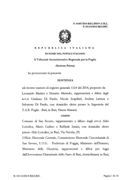 n. 0148712014 reg.prov.coll. n. 01114/2014 reg.ric. repubblica italiana