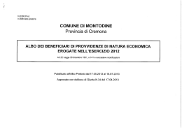 esercizio 2012 - Comune di Montodine