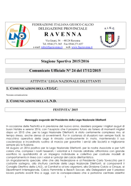 C..U. N. 24... - FIGC Delegazione Provinciale di Ravenna