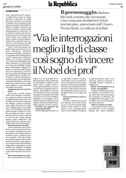 "Via le interrogazioni meglio il tg di classe così sogno di vincere il