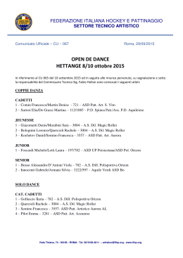 Hettange 8/10 Ottobre 2015 - Federazione Italiana Hockey e
