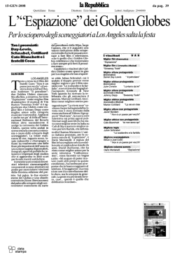 L" `Espiazione&rdquo; dei Golden Globes