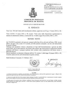 Doc. - Comune di Pozzallo