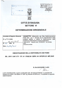 camma-v "s o « - Comune di Ragusa