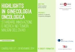 highlights in ginecologia oncologica