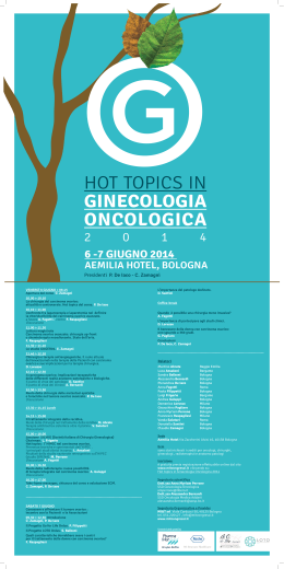 HOT TOPICS IN GINECOLOGIA ONCOLOGICA