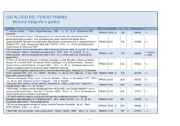 CATALOGO DEL FONDO PRANDI Sezione fotografia e grafica