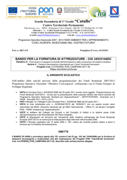 Scuola Secondaria di 1&deg; Grado &ldquo;Catullo&rdquo; Centro Territoriale