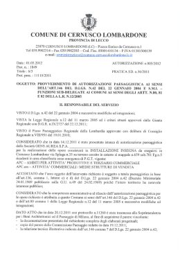 COMUNE DI CERNCO LOMBARDONE