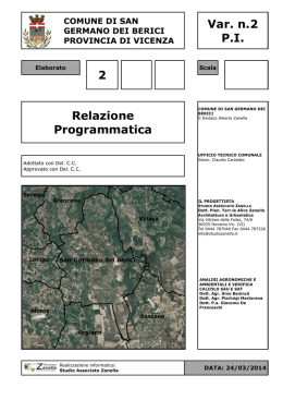 Var. n.2 P.I. 2 Relazione Programmatica