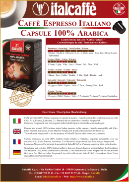 Caffè 100% Arabica - N compatibile