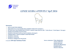 LINEE GUIDA ATTIVITA` GpT 2016 - Federazione Ginnastica d`Italia