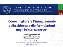 Giuseppe Cappelletti, Università degli Studi di Milano
