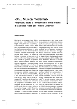 Marco BELLANO, &laquo;Oh&hellip; Musica moderna!&raquo; Hollywood